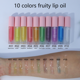 10 colors fruity lip oil