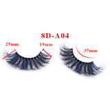 25mm fried hair colorful fluffy exaggerated imitation mink false eyelashes