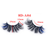 8D Eye End Colorful Fried Hair Thick Exaggerated False Eyelashes