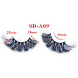 25mm fried hair colorful fluffy exaggerated imitation mink false eyelashes