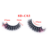 Colorful Imitation Mink Hair 18mm Fried Hair False Eyelashes
