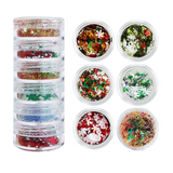 6pcs Christmas glitter decoration