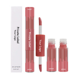 6 Colors Double-headed Non-stick Cup Liquid Lipstick & Matte Velvet Lip Glaze