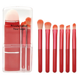 8pcs makeup brushes in a transparent box（Include: Retractable loose powder puff sponge egg eye brush ）