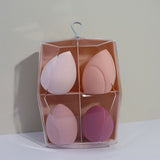 4 color handles 4 compartments make-up sponge