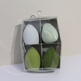 4 color handles 4 compartments make-up sponge