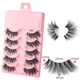 5 pairs of thick, curly and soft false eyelashes