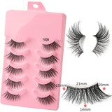 5 pairs of thick, curly and soft false eyelashes