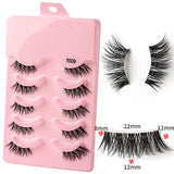 5 pairs of thick, curly and soft false eyelashes