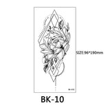 40 Kinds of Sketch Flower Tattoo Stickers