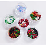 6pcs Christmas glitter decoration