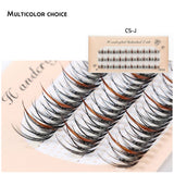 Single Cluster Natural Thick Color Sandwich False Eyelashes