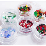 6pcs Christmas glitter decoration