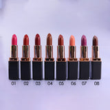 8 color black square tube matte lipstick