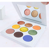 New white color nine-hole eyeshadow palette