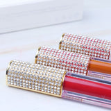 25 Colors Gold Cover Half with Diamond  Liquid Lipstick