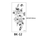 40 Kinds of Sketch Flower Tattoo Stickers