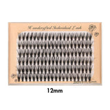 20D Six rows of mixed natural thick artificial single cluster false eyelashes