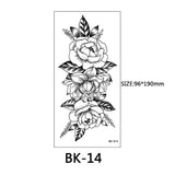 40 Kinds of Sketch Flower Tattoo Stickers