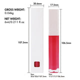 52 colors white square tube moisturizing lip gloss（#27-#52）