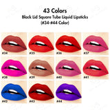 43 Colors Black Lid Square Tube Liquid Lipsticks (#01-#33 Color)