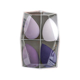 4 color handles 4 compartments make-up sponge