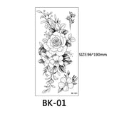 40 Kinds of Sketch Flower Tattoo Stickers