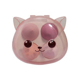 4 colors cat box makeup sponge