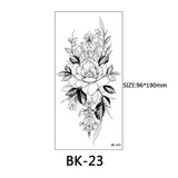 40 Kinds of Sketch Flower Tattoo Stickers