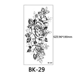 40 Kinds of Sketch Flower Tattoo Stickers