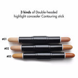 3 Kinds of Double-headed Highlight Concealer Contouring Stick - MSmakeupoem.com