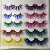 25mm 3D Mink Hair Colorful Eyelashes