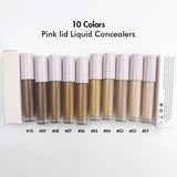 10 Colors Pink lid Liquid Concealers - MSmakeupoem.com