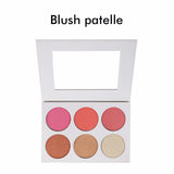 6 Color Highlight Blush White Palette Custom Logo