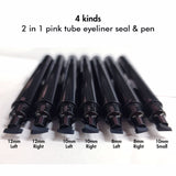 4 Kinds 2 in 1 Black Tube Eyeliner Seal & Pen