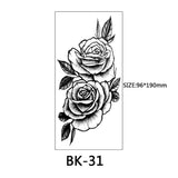 40 Kinds of Sketch Flower Tattoo Stickers