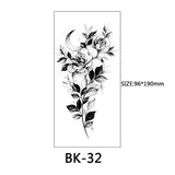 40 Kinds of Sketch Flower Tattoo Stickers