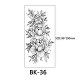 40 Kinds of Sketch Flower Tattoo Stickers