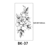 40 Kinds of Sketch Flower Tattoo Stickers