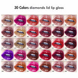 30 Color Diamonds Lid Lip Gloss / Private Label Lip Gloss Available Diy Logo - MSmakeupoem.com