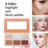 6 Colors Highlight and Blush Palette Private Label & Wholesale Blush Highlight