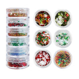 6pcs Christmas glitter decoration