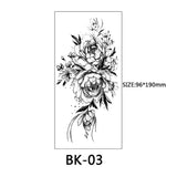 40 Kinds of Sketch Flower Tattoo Stickers