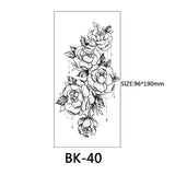 40 Kinds of Sketch Flower Tattoo Stickers