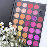 35 Colors Faux Leather White Eyeshadow Palette - MSmakeupoem.com