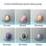 6 colors handheld space capsule makeup sponge