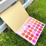 35 Colors Pink & Gold Eyeshadow Palette - MSmakeupoem.com