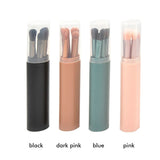 5pcs plastic handle eyeshadow brush in plastic bucket