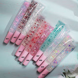 10 Colors Glitter Transparent Slim Tube Lip Gloss