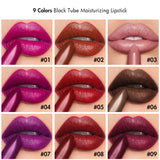 9 Color Black Tube Moisturizing Lipstick